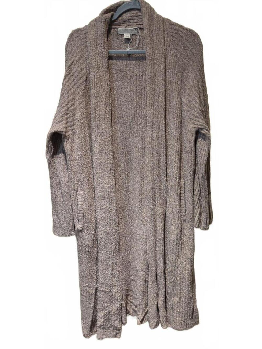 Barefoot Dreams CozyChic Lite Montecito open front Cardigan Heathered taupe L/XL